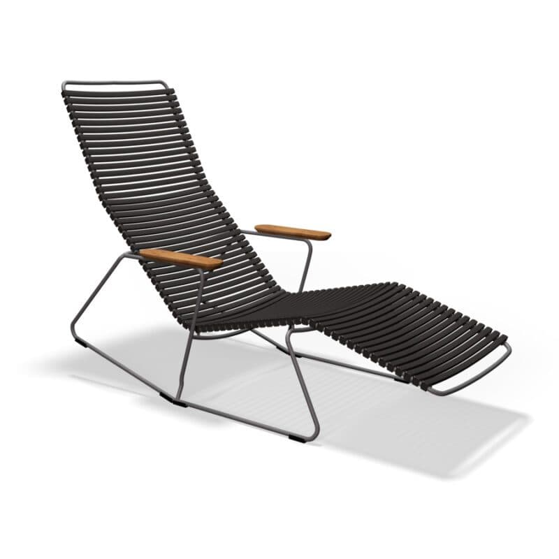 Houe "Click" Sunrocker, Stahlgestell grau, Kunststoff-Lamellen schwarz