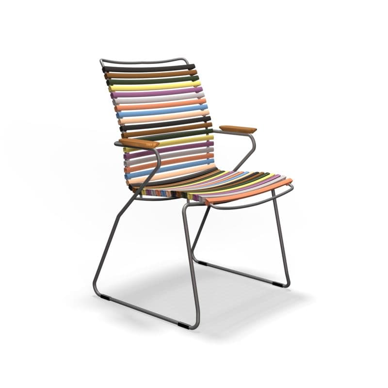 Houe "Click" Gartenstuhl mit hoher Rückenlehne, Farbe bunt