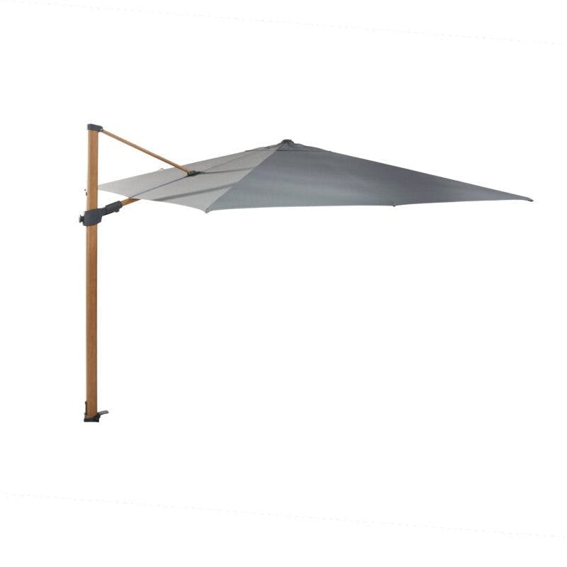 4Seasons Outdoor "Siesta Premium" Pendelschirm 300 x 300 cm, Gestell Aluminium Holzoptik, Bezug Solefin charcoal