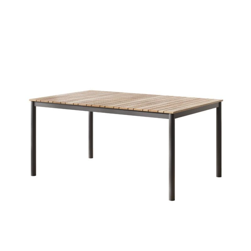 Cinas "Mood Classic Midway" Gartentisch 159x100 cm, Alumimium anthrazit, Tischplatte mit Teakplanken