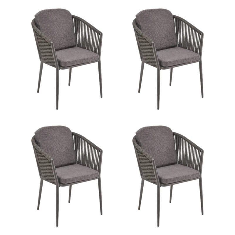 Liadomo "Carano" Diningsessel, Aluminium anthrazit, Rope anthrazit