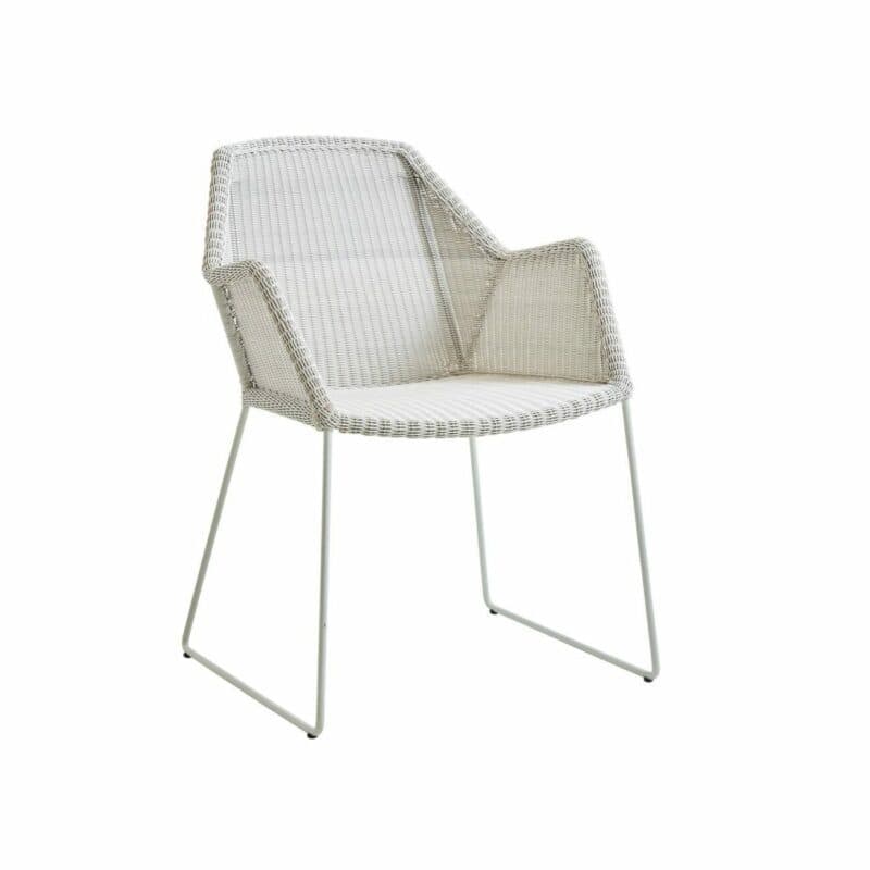 Cane-line "Breeze" Gartenstuhl, Geflecht weiß-grau