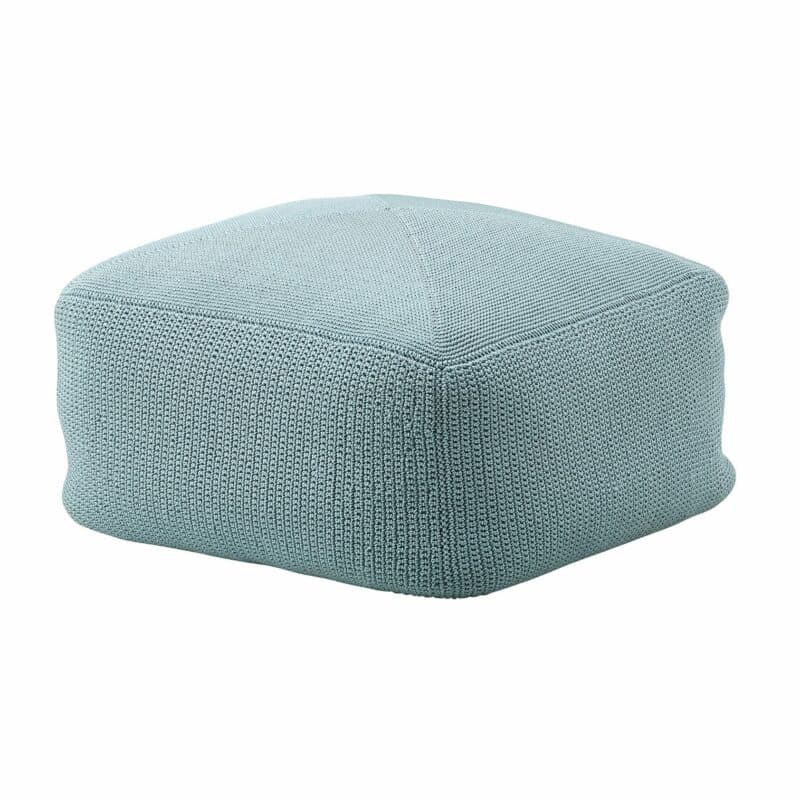 Cane-line "Divine" Gartenhocker handgehäkelt, türkis