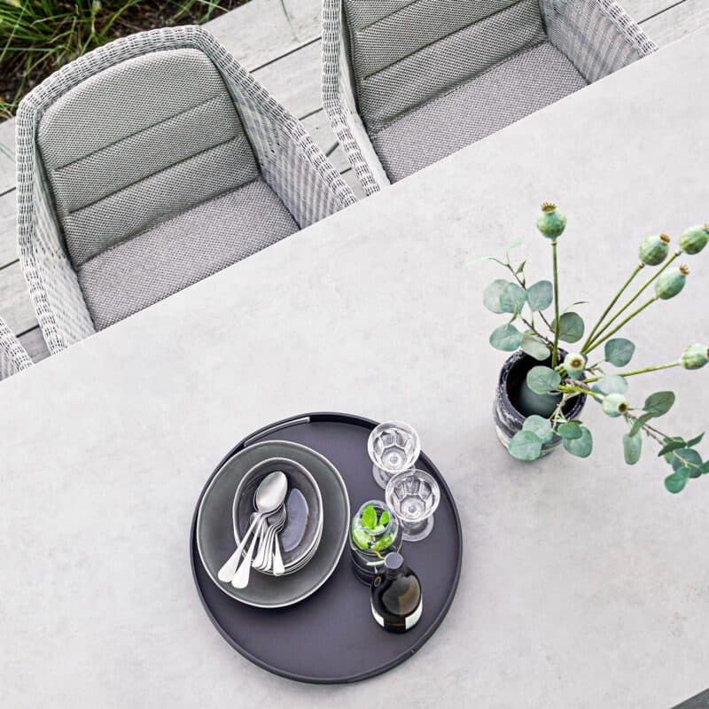 Cane-line "Club" Serviertablett, Aluminium lavagrau, ⌀ 44 cm