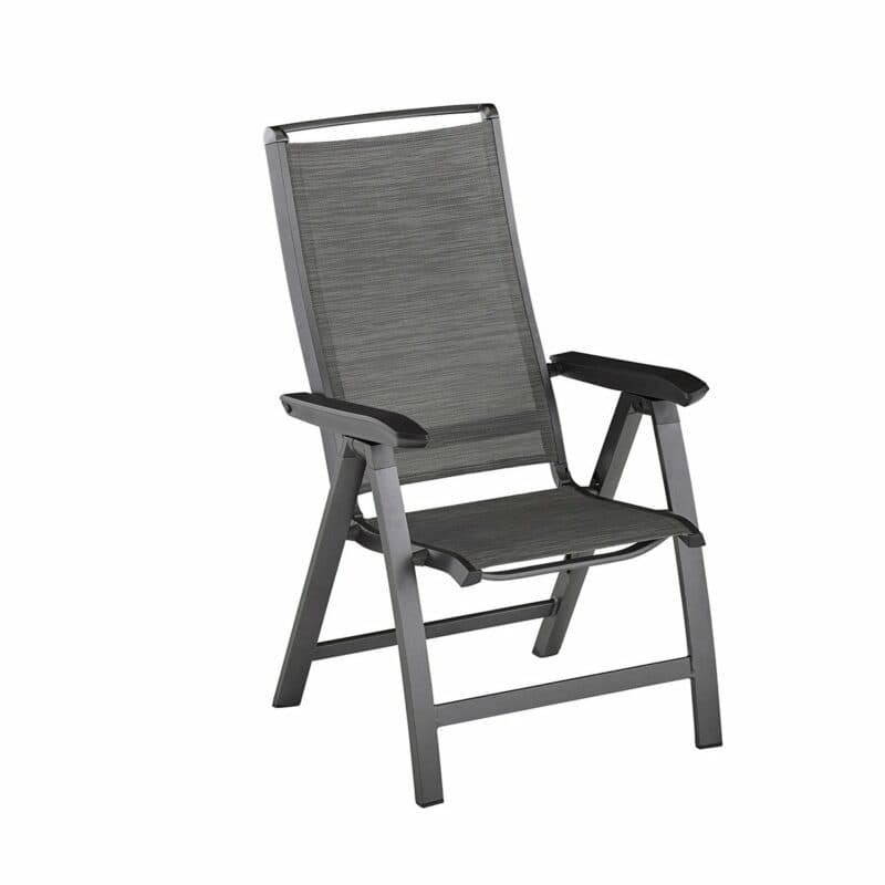 Kettler "Forma II" Multipositionssessel, Gestell Aluminium anthrazit, Sitzfläche Textilgewebe graphit