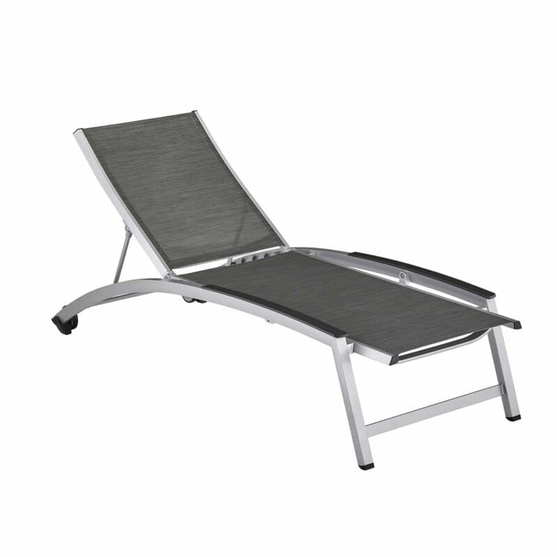 Kettler "Forma II" Sonnenliege, Gestell Aluminium silber, Liegefläche Textilgewebe graphit