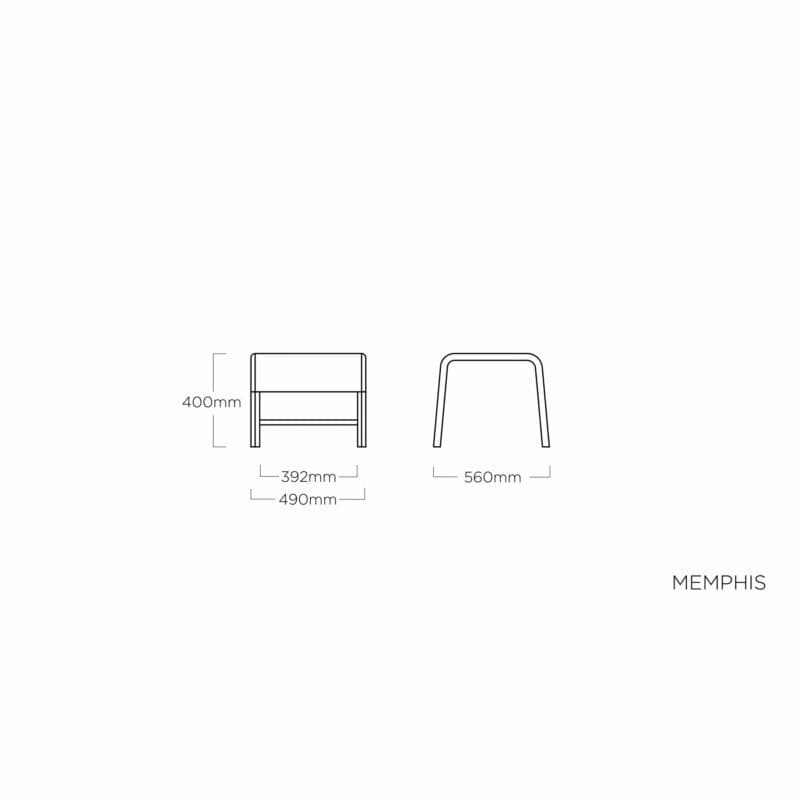 Kettler "Memphis" Gartenhocker, Gestell Aluminium anthrazit, Sitzfläche Textilgewebe bronze