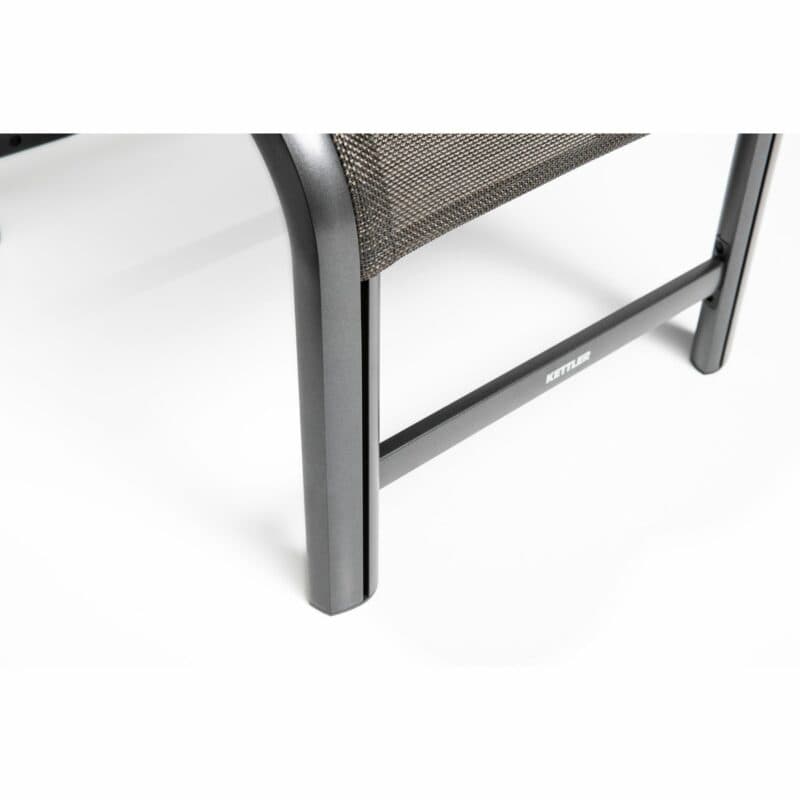 Kettler "Memphis" Gartenhocker, Gestell Aluminium anthrazit, Sitzfläche Textilgewebe bronze