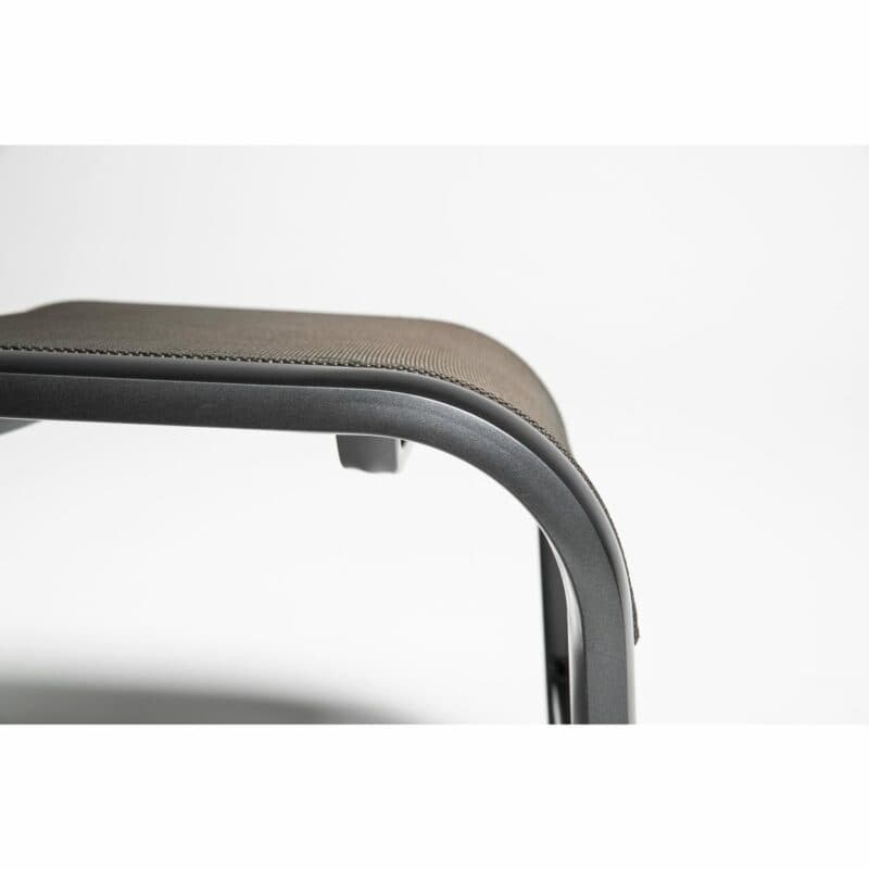 Kettler "Memphis" Gartenhocker, Gestell Aluminium anthrazit, Sitzfläche Textilgewebe bronze