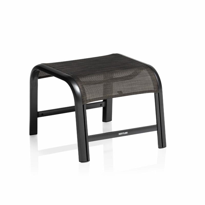Kettler "Memphis" Gartenhocker, Gestell Aluminium anthrazit, Sitzfläche Textilgewebe bronze