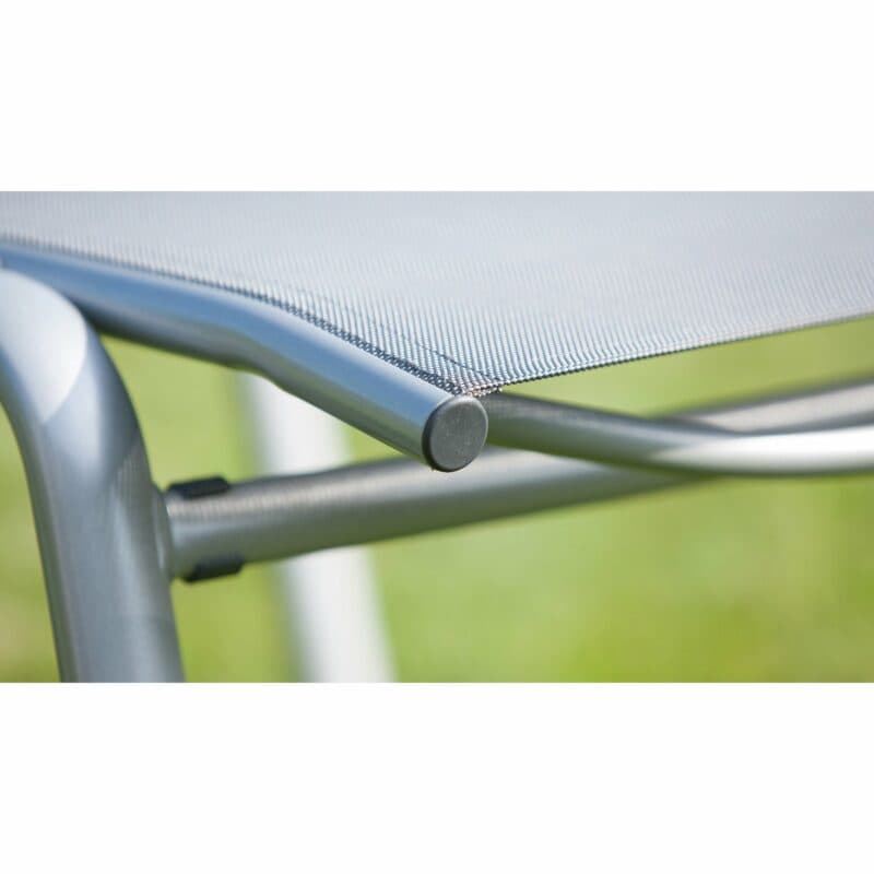 Kettler "Cirrus" Stapelliege, Gestell Aluminium silber, Bespannung Textilgewebe anthrazit-grau