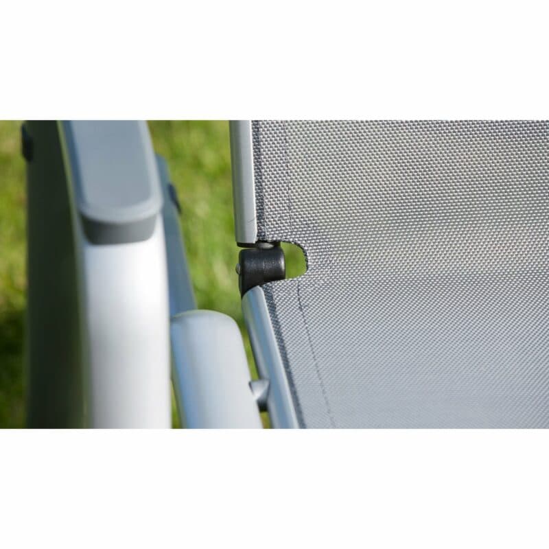 Kettler "Cirrus" Stapelliege, Gestell Aluminium silber, Bespannung Textilgewebe anthrazit-grau