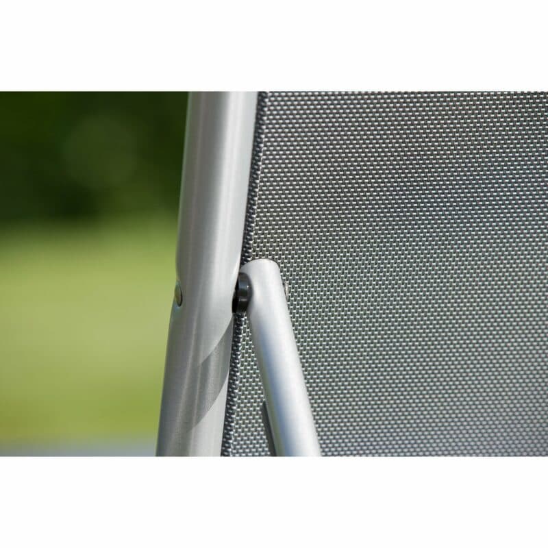 Kettler "Cirrus" Stapelliege, Gestell Aluminium silber, Bespannung Textilgewebe anthrazit-grau