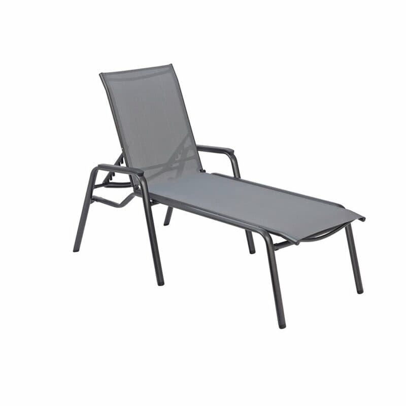 Kettler Cirrus Stapelliege, Gestell Aluminium anthrazit, Bespannung Textilgewebe anthrazit-grau