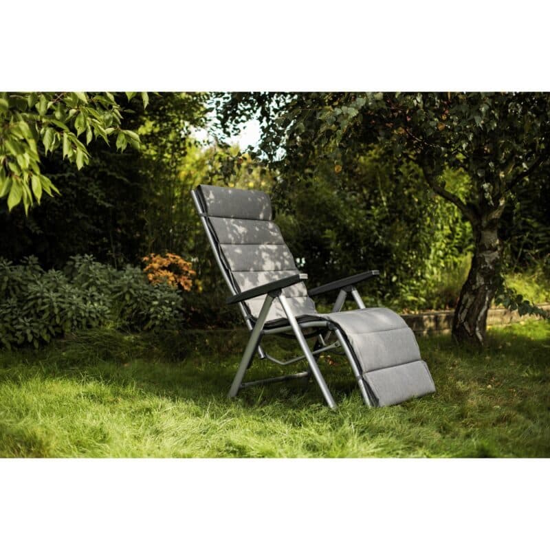 Kettler "Cirrus Relaxsessel, Aluminium silber, Textilgewebe anthrazit-grau, Armlehnen Kunststoff