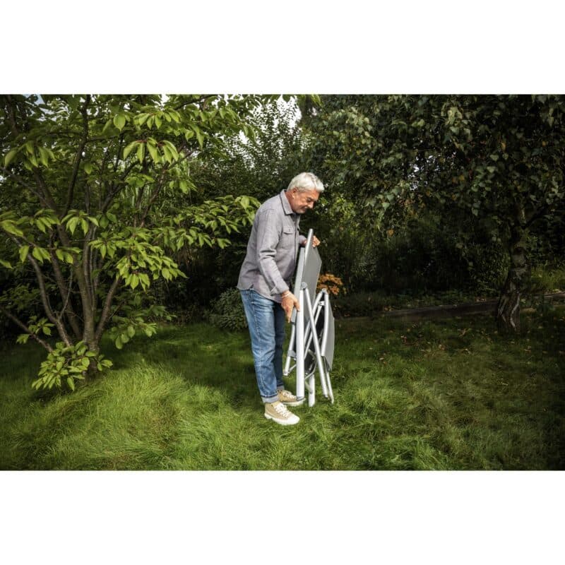 Kettler "Cirrus Relaxsessel, Aluminium silber, Textilgewebe anthrazit-grau, Armlehnen Kunststoff