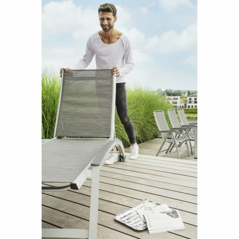 Kettler "Forma II", Sonnenliege "Forma II", Gestell Aluminium silber, Liegefläche Textilgewebe graphit