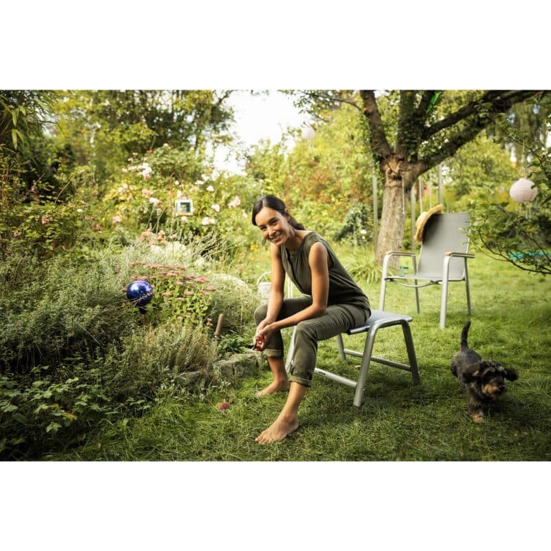 Gartenhocker "Cirrus" von Kettler, silber/anthrazit-grau