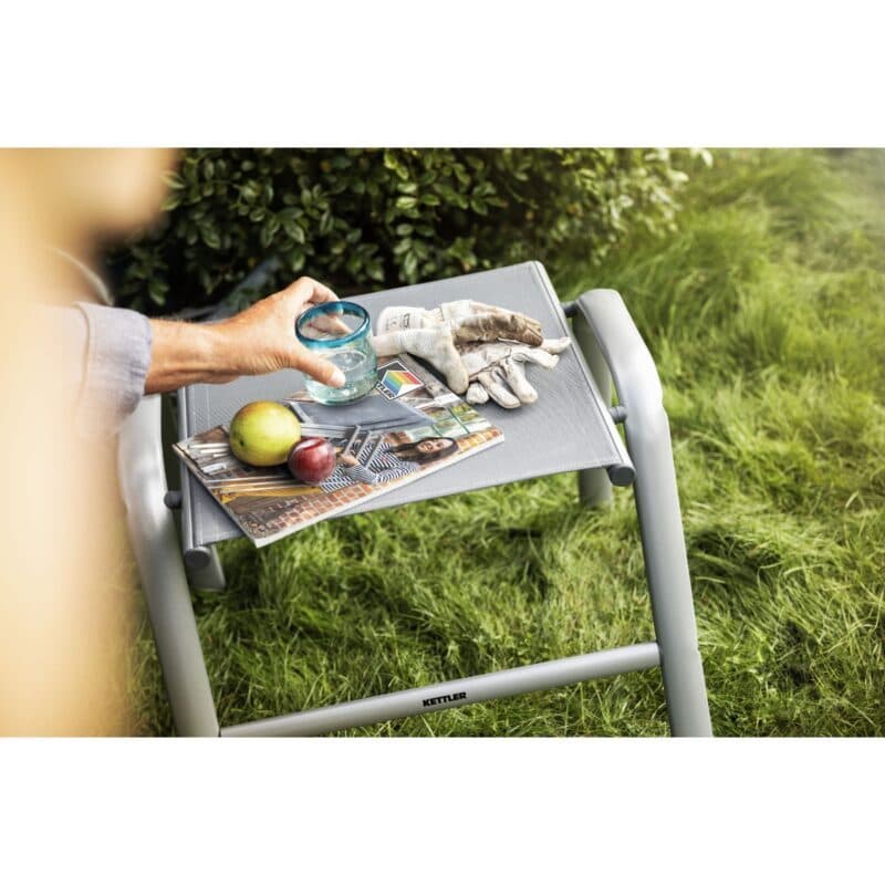 Gartenhocker "Cirrus" Silver-Line von Kettler, silber/anthrazit-grau