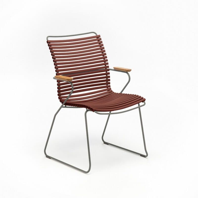 Houe "Click" Gartenstuhl mit hoher Rückenlehne, Farbe paprika