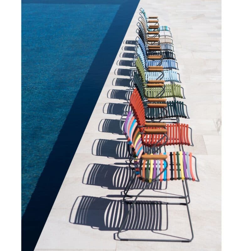 Houe "Click" Gartenstuhl mit Armlehnen, Kunststoff-Lamellen