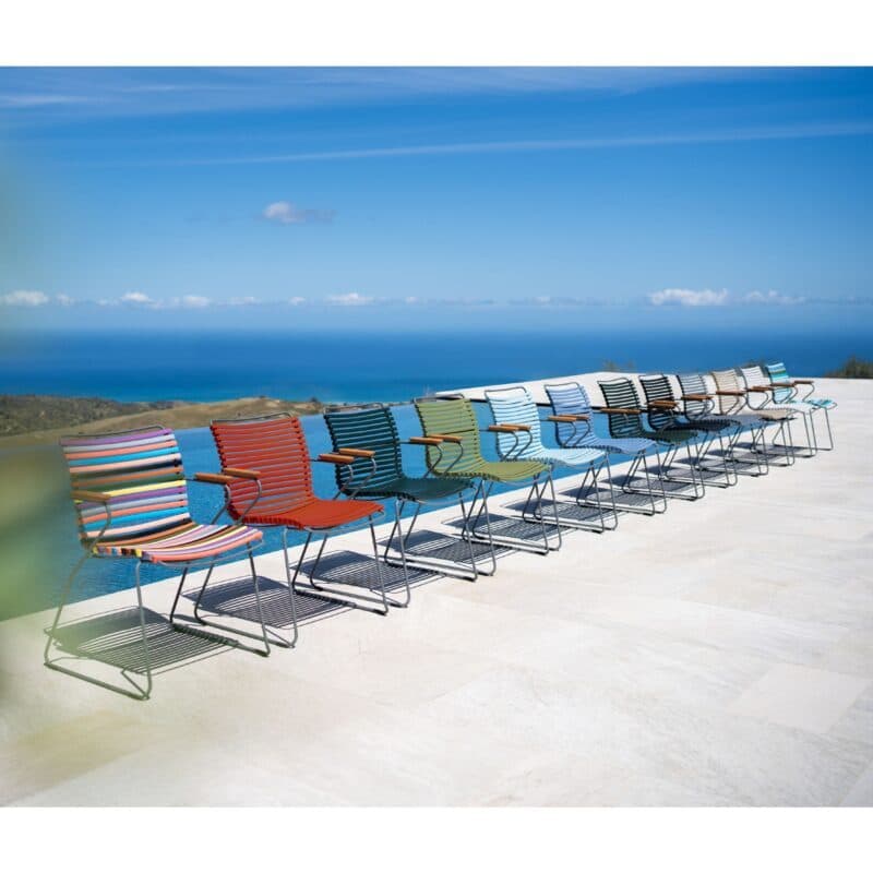 Houe "Click" Gartenstuhl mit Armlehnen, Kunststoff-Lamellen