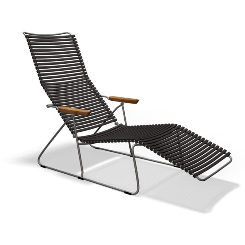 Houe "Click" Sunlounger mit verstellbarer Rückenlehne, Farbe schwarz