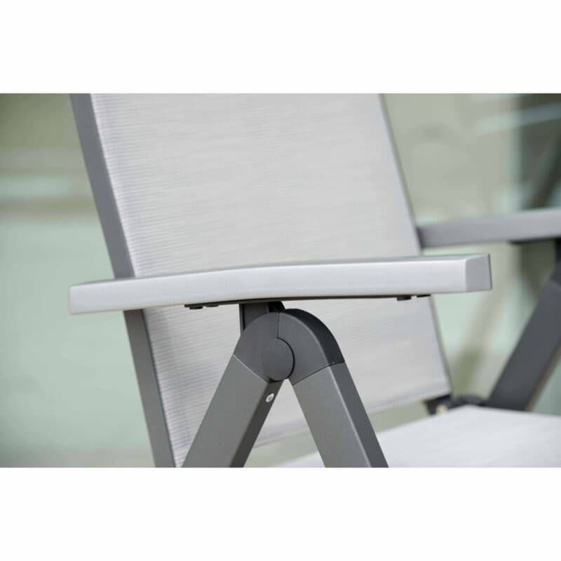 Stern Klappsessel "New Top", Gestell Aluminium anthrazit, Textilgewebe silber