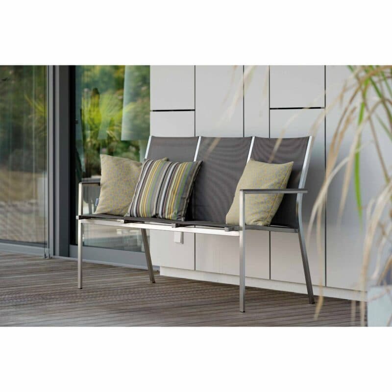 Stern "Cardiff" Gartenbank, Gestell Edelstahl, Textilgewebe