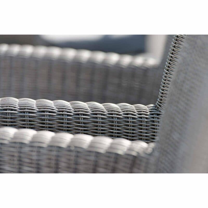 Dining-Sessel "Sortino" von Stern, Geflecht basaltgrau, Sitzkissen seidengrau