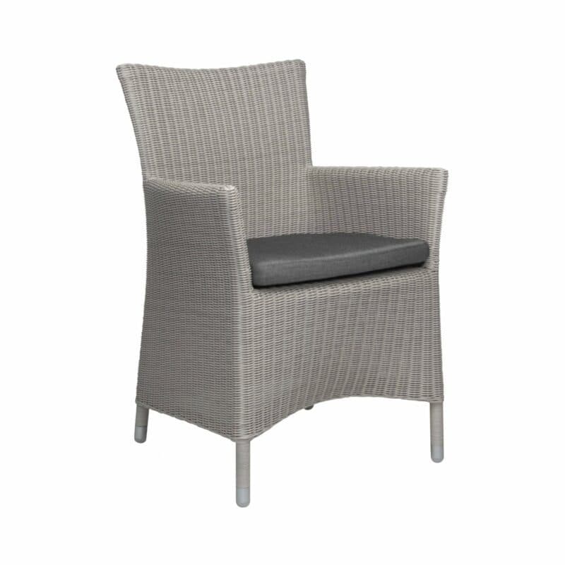 Stern Sessel "Sortino", Polyrattan-Geflecht vintage weiß, inklusive Kissen in seidengrau