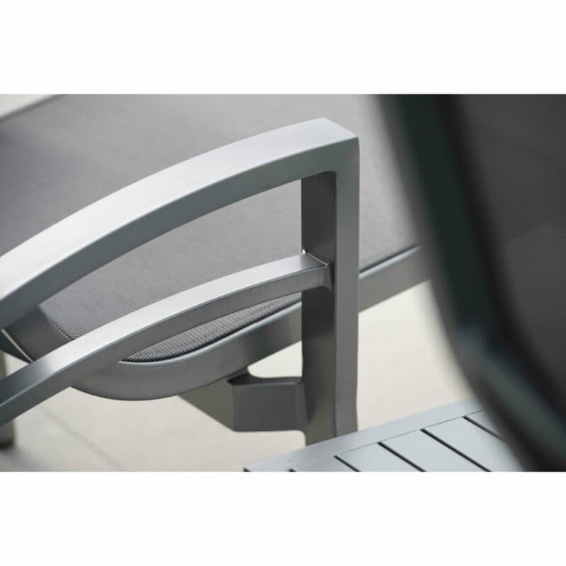 Relaxliege "Balance" von Stern, Gestell Aluminium graphit, Textilgewebe silbergrau