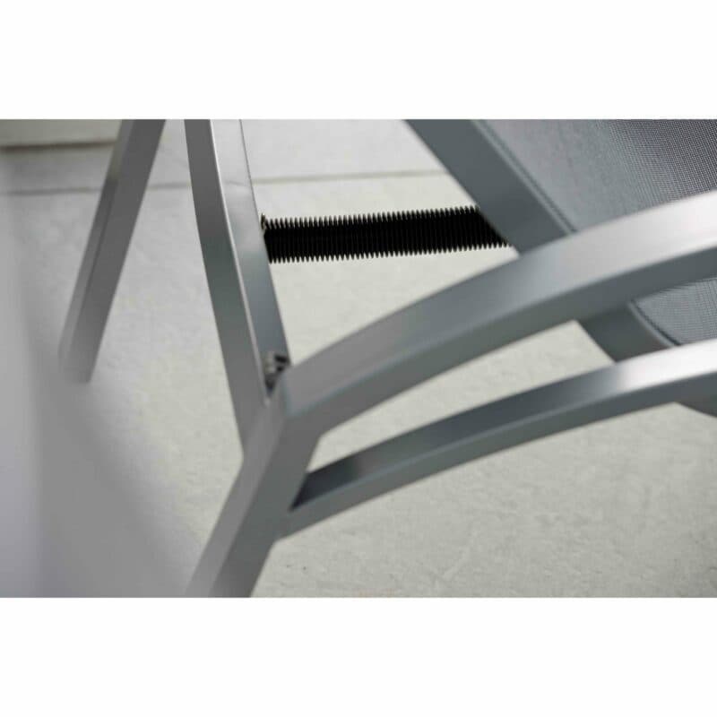 Relaxliege "Balance" von Stern, Gestell Aluminium graphit, Textilgewebe silbergrau
