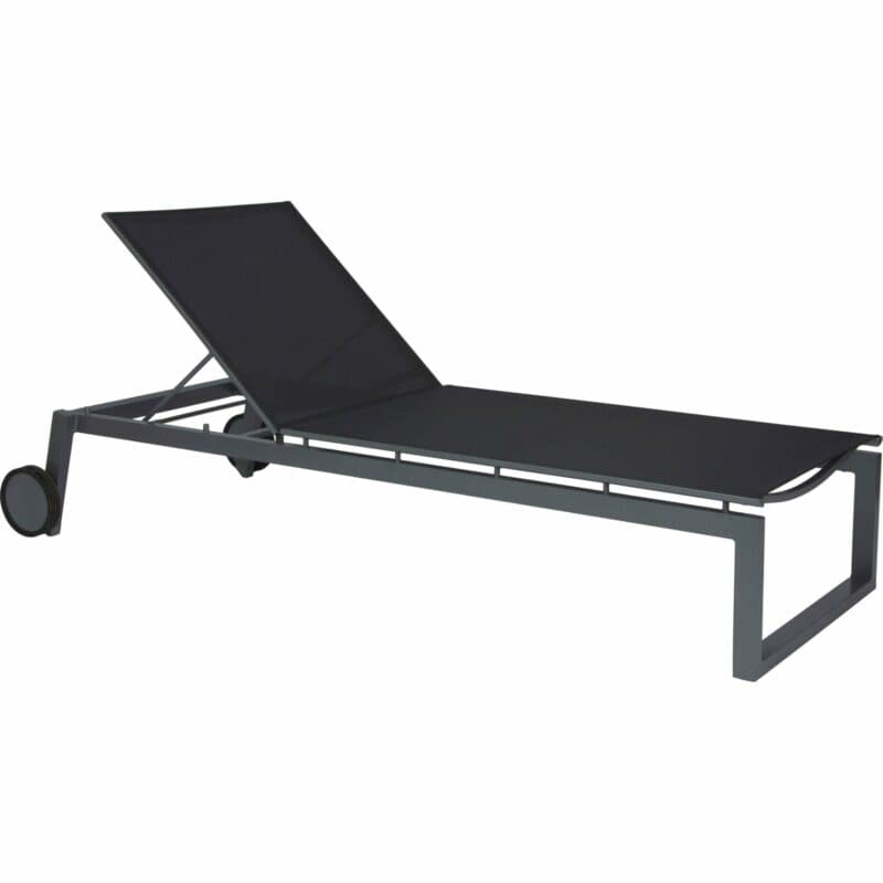 Stern "Robin" Rollenliege, Gestell Aluminium graphit, Textilgewebe silbergrau
