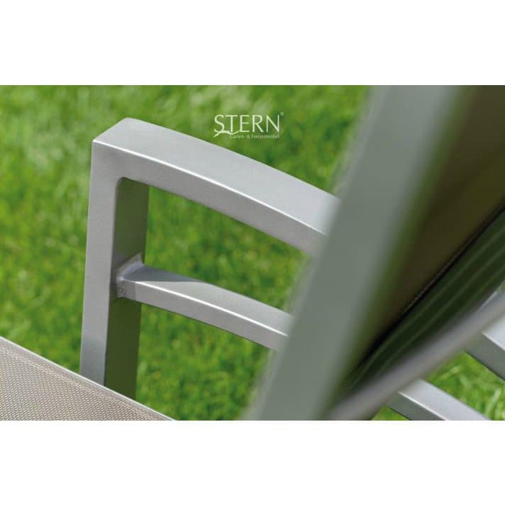 Sonnenliege Balance von Stern, Gestell Aluminium graphit, Textilgewebe silbergrau