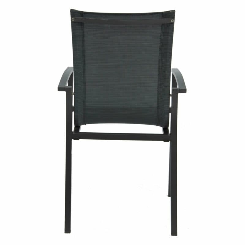 Stern Stapelsessel "Evoee", Gestell Aluminium anthrazit, Sitz- und Rückenfläche Textilgewebe karbon