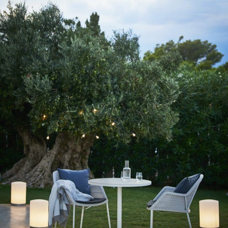 Stapelstuhl "Breeze" von Cane-line, Polyrattan weiß-grau