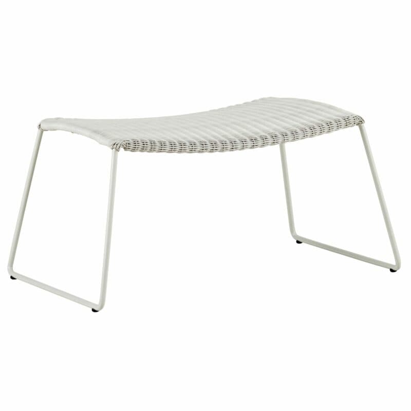 Cane-line "Breeze" Gartenhocker, Polyrattan weiß-grau
