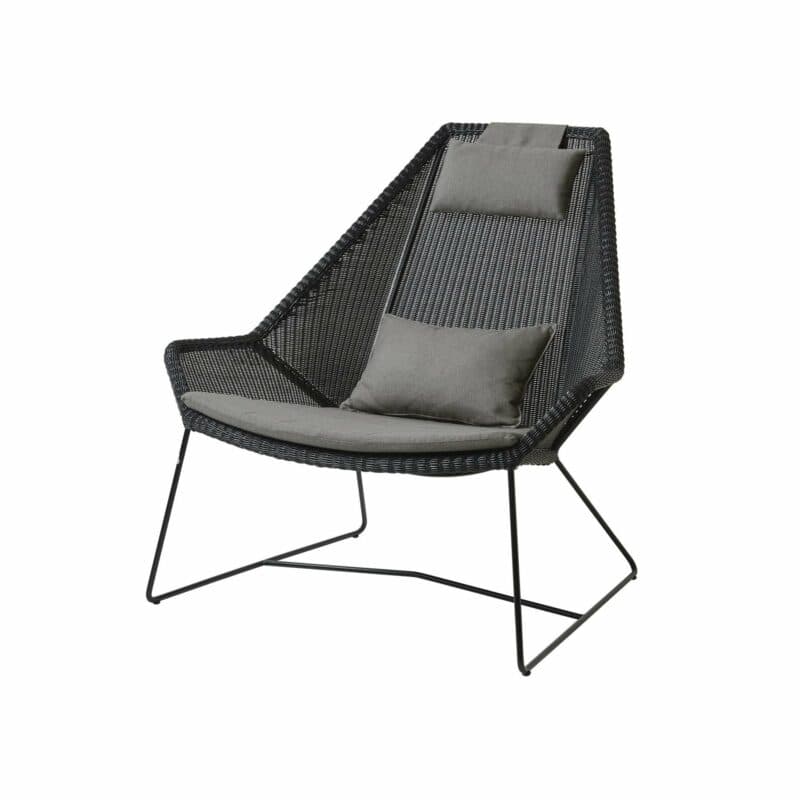 Cane-line Kissensatz für Loungesessel, hohe Rückenlehne "Breeze", Cane-line Sunbrella® Natté, taupe