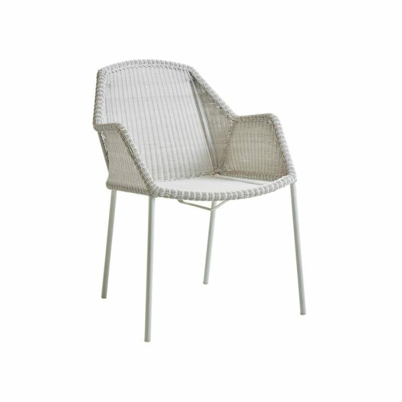 Cane-line "Breeze" Stapelstuhl, Geflecht weiß-grau