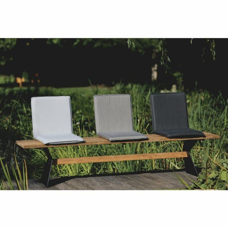 Niehoff Gartenbank "Nero" mit Sitzschalen "Nette"