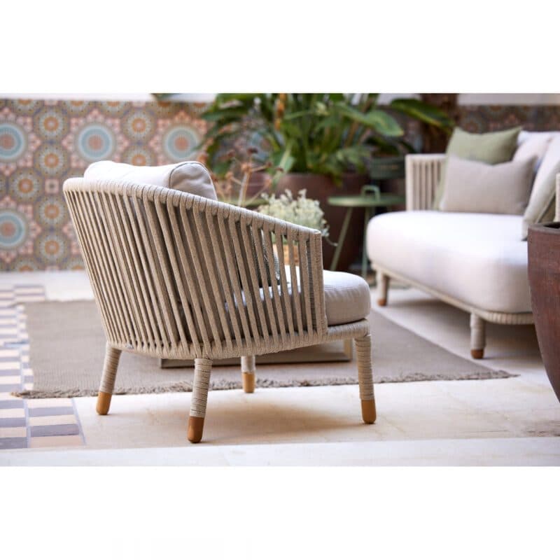 Cane-line "Moments" Loungesessel, Soft Rope sand mit QuickDry Kissen