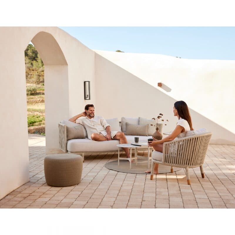 Cane-line "Moments" Loungesofa und -sessel, Soft Rope sand mit QuickDry Kissen