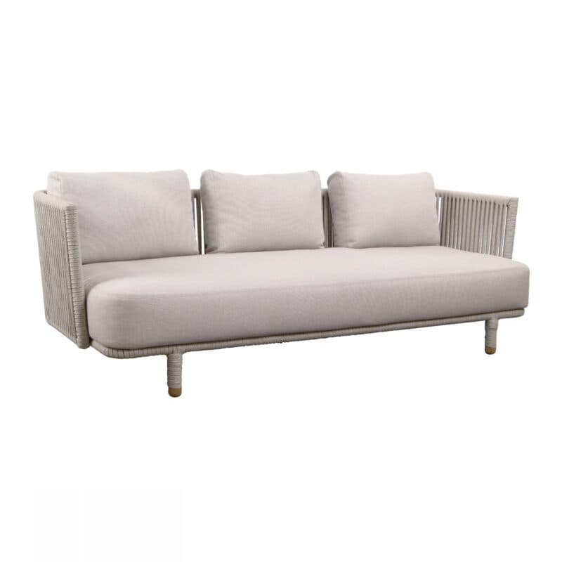 Cane-line "Moments" Loungesofa, Soft Rope sand mit QuickDry Kissen