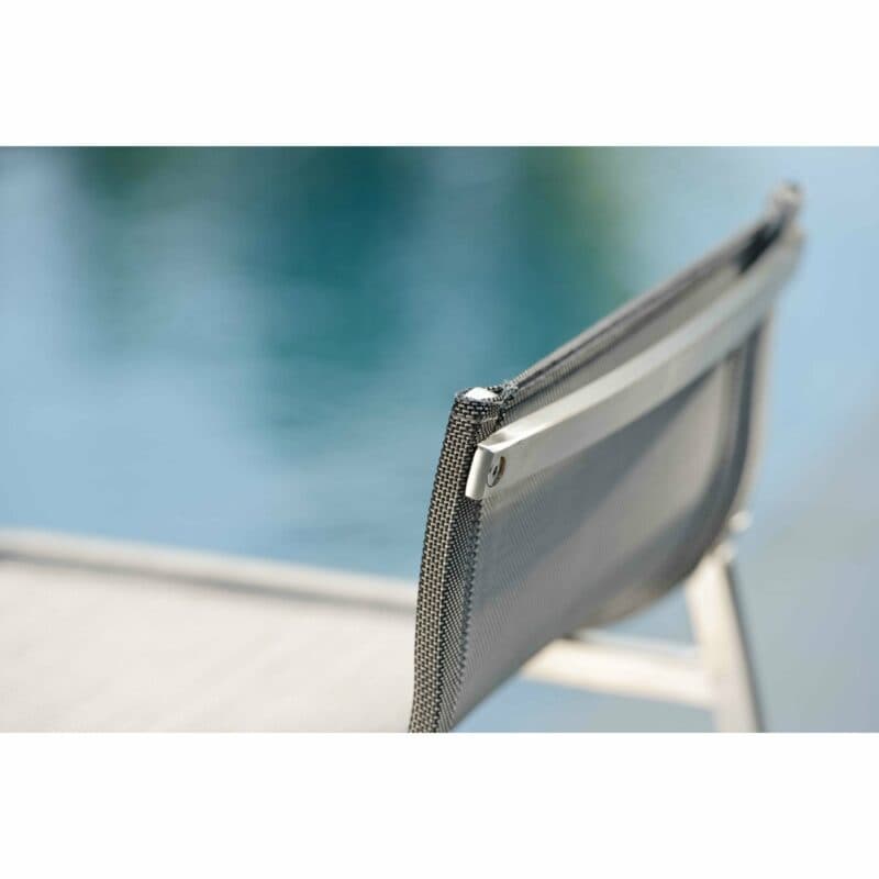 Stern Barhocker "Barny", Gestell Edelstahl, Sitz- und Rückenfläche Textilgewebe