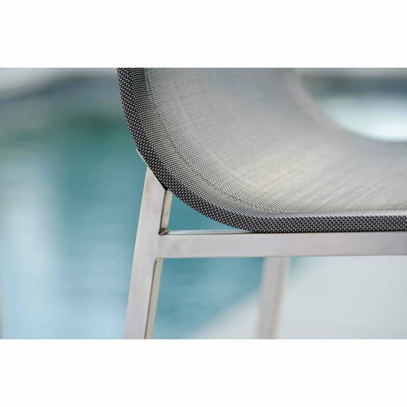 Stern Barhocker "Barny", Gestell Edelstahl, Sitz- und Rückenfläche Textilgewebe