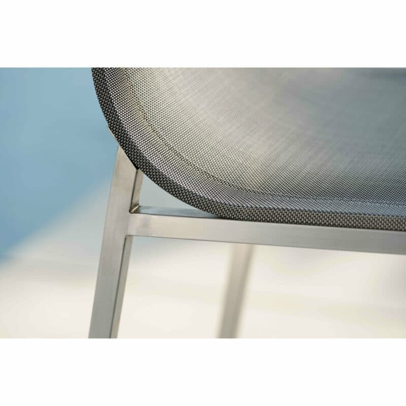 Stern Barhocker "Barny", Gestell Edelstahl, Sitz- und Rückenfläche Textilgewebe