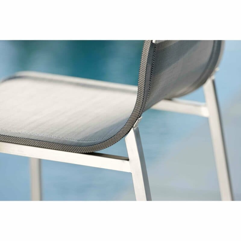 Stern Barhocker "Barny", Gestell Edelstahl, Sitz- und Rückenfläche Textilgewebe