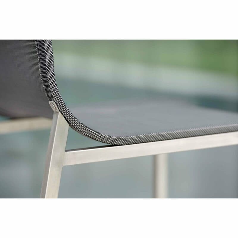 Stern Barhocker "Barny", Gestell Edelstahl, Sitz- und Rückenfläche Textilgewebe