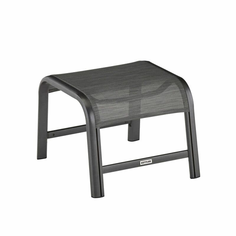 Kettler "Forma II / Avalon" Gartenhocker, Gestell Aluminium anthrazit, Bespannung Textilgewebe graphit